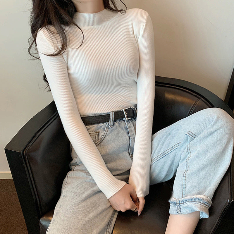 2024061021 Half turtleneck pullover sweater